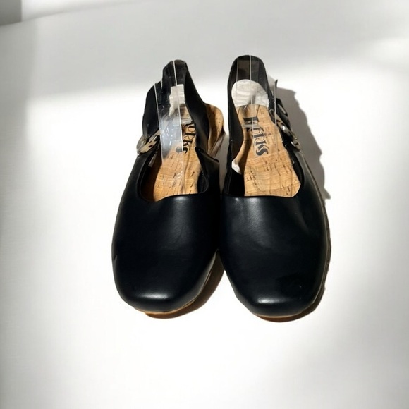 🌻NEW Korks by Kork-Ease Blush Slingback Flats in Black Size 6 - Picture 5 of 11